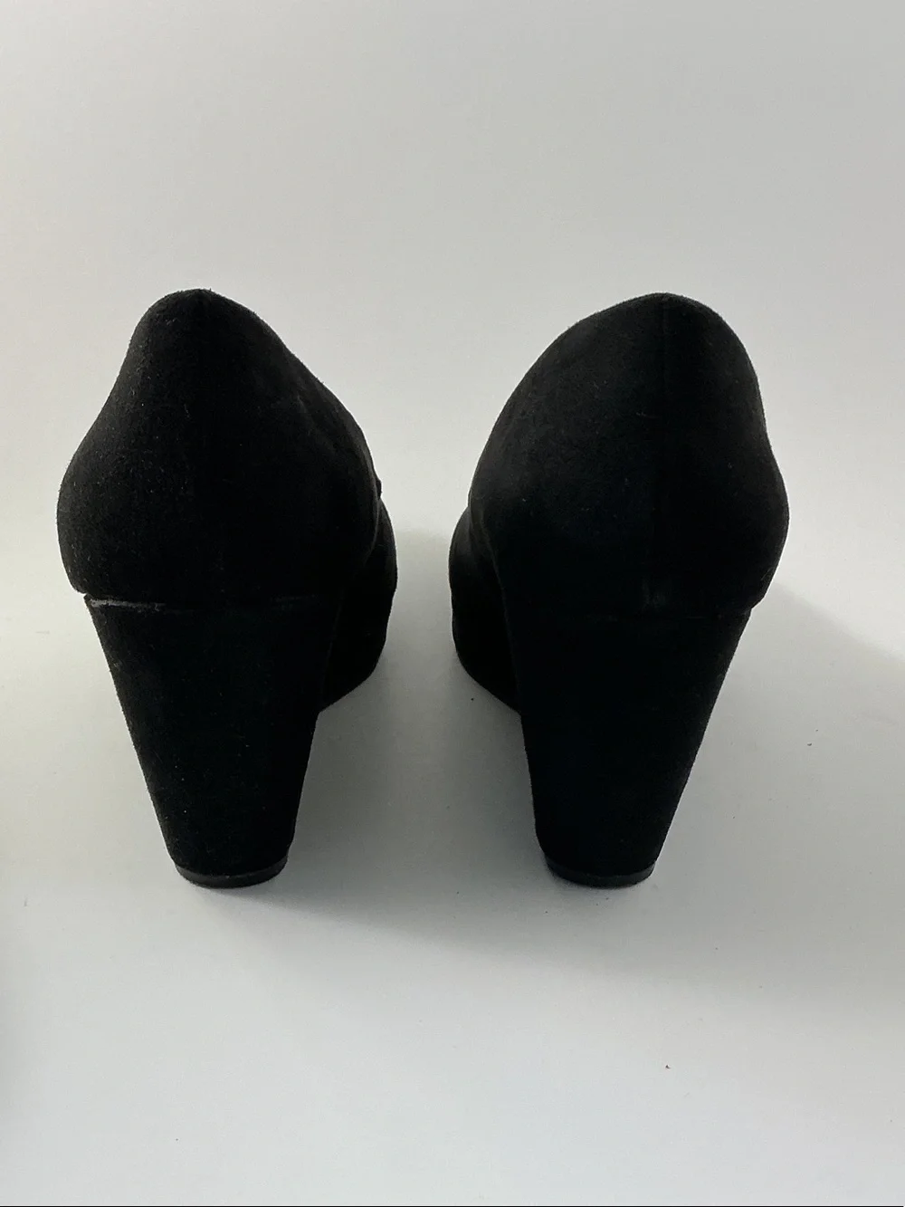 a.n.a Black Suede 3” Wedge Pump